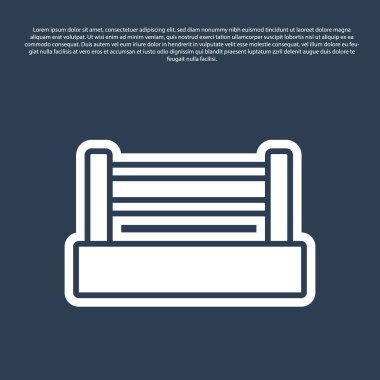 Mavi çizgi boks yüzüğü simgesi mavi arkaplanda izole edildi. Vektör