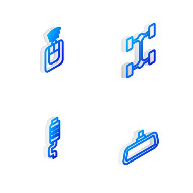 Isome hattı Chassis arabasını uzaktan kumandalı araba anahtarını susturuculu ve ayna ikonlu ayarla. Vektör