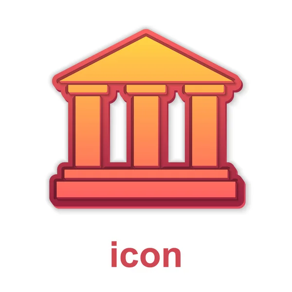 Icono Del Edificio Del Museo Del Oro Aislado Sobre Fondo — Vector de stock