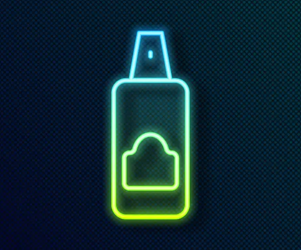 Leuchtende Neon Linie Spraydose Für Haarspray Deo Antitranspirant Symbol Isoliert — Stockvektor