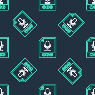 OGG dosya belgesi satırı. Ogg düğmesi simgesini siyah arkaplanda izole edilmiş şekilde indirin. OGG dosya sembolü. Vektör