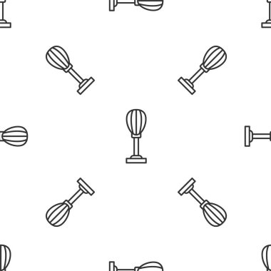 Gri çizgi Kum Torbası ikonu beyaz arka planda izole edilmiş pürüzsüz desen. Vektör