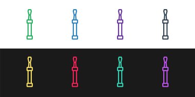 Tornavida simgesini siyah ve beyaz arkaplanda izole et. Servis aracı sembolü. Vektör