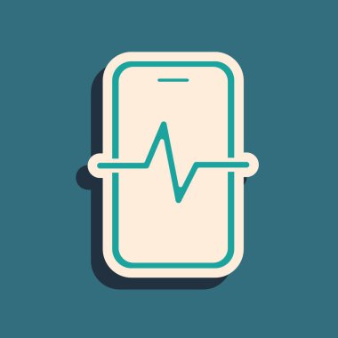 Yeşil Telefon servis simgesi yeşil arkaplanda izole edildi. Ayarlama, servis, ayar, bakım, onarım, onarım. Uzun gölge tarzı. Vektör