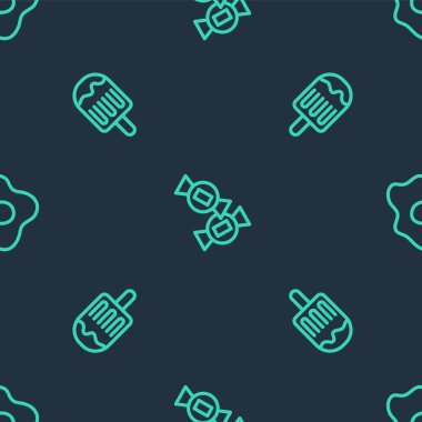 Şekerleme, dondurma ve çırpılmış yumurtaları kusursuz bir şekle sokun. Vektör