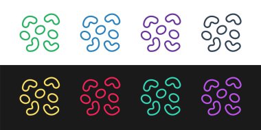 Jöle şekeri simgesini siyah beyaz arkaplanda izole et. Vektör