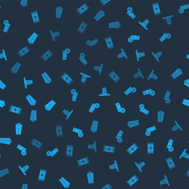 Meksika halısı, limonlu tekila bardağı, sombrero ve Burrito 'yu kusursuz desenlere ayarlayın. Vektör