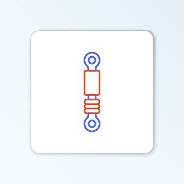 Hat şok emici simgesi beyaz arkaplanda izole edildi. Renkli taslak konsepti. Vektör