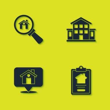 Arama Evi, Ev Sözleşmesi, Konum ve Simge Ayarla. Vektör