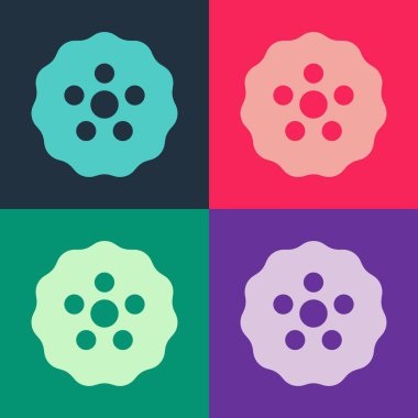 Pop Art Gear simgesi renk arkaplanında izole edildi. Çarklı teçhizat ayarları. İşçi sembolü. Vektör