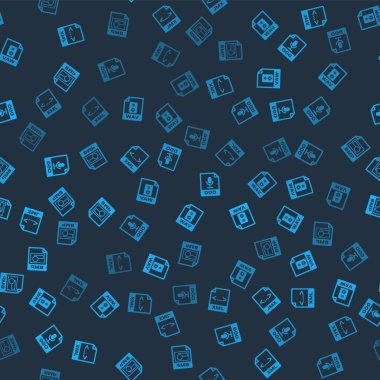 XML dosya belgesi, WAV, OGG ve BMP 'yi pürüzsüz desen üzerinde ayarla. Vektör.