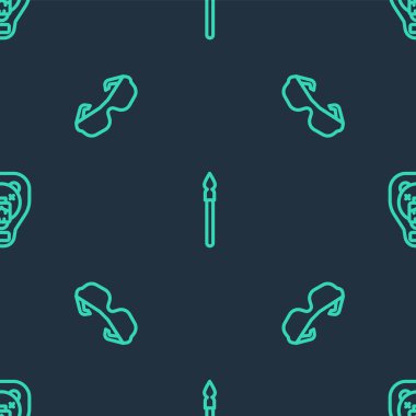 Ortaçağ mızrağını, Gözlükleri ve Ayı başını kalkanın üstüne koyun. Vektör