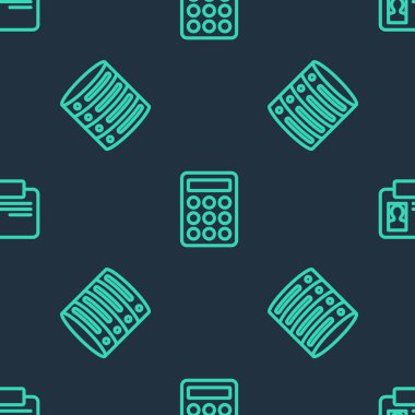 Satır Parola Koruması, Sunucu, Veri, Web Sunuculuğu ve Kimlik rozetini kusursuz desen üzerine ayarla. Vektör