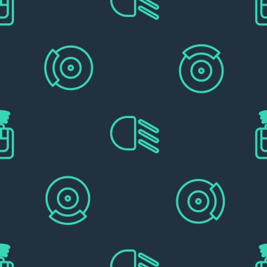 Hat yüksek kiriş, araba fren diski, kalibre ve anahtar kumandası, kusursuz desenli. Vektör