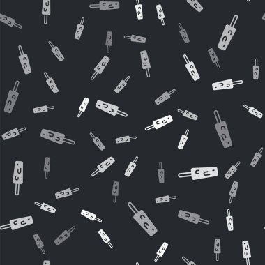 Gri dondurma çubuk ikonunda izole edilmiş siyah arka planda pürüzsüz desen. Güzel sembol. Vektör