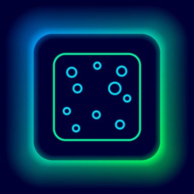 Parlayan neon hattı bira baloncukları simgesi siyah arkaplanda izole edildi. Renkli taslak konsepti. Vektör