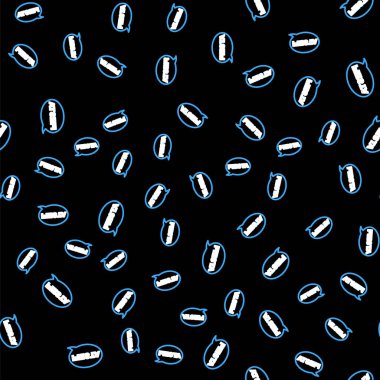 Fiesta Hattı simgesi siyah arkaplanda izole edilmiş. Vektör