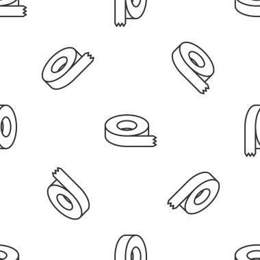 Gri çizgili İskoç bant ikonu beyaz arkaplandaki kusursuz deseni izole etti. Bant yalıtılıyor. Vektör