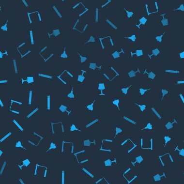 Masa lambası, lamba asılması ve flüoresan dikişsiz desen. Vektör