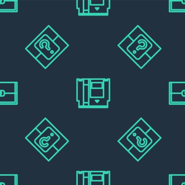 Çizgi Kartuş, Gizem ya da rastgele kutu ve Sandık 'ı kusursuz şablona ayarla. Vektör.