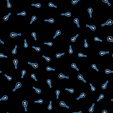 Meksika çizgisi gitar ikonu siyah arkaplanda kusursuz desen izole etti. Akustik gitar. Telli müzik aleti. Vektör