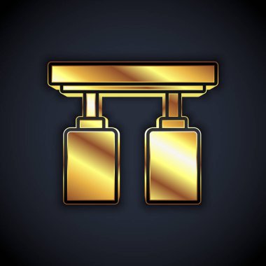 Siyah arka planda izole edilmiş spot ışıkları ve lambalar. Vektör