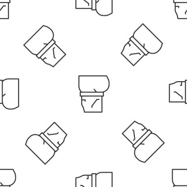 Gri çizgi bira göbek ikonu beyaz arka planda izole edilmiş kusursuz desen. Vektör