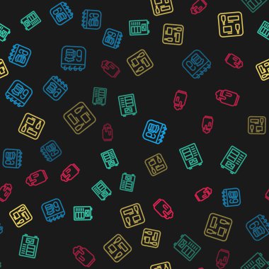 Saint Patricks takvimi, satış makinesi, bira menüsü ve köpüksüz desenli bir kutu ayarla. Vektör