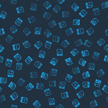 GIF dosya belgesini, XSL ve MP3 'ü pürüzsüz desen üzerinde ayarla. Vektör.