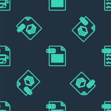 XLS dosya belgesini, PSD 'yi ve M3U' yu pürüzsüz desen üzerine ayarla. Vektör.