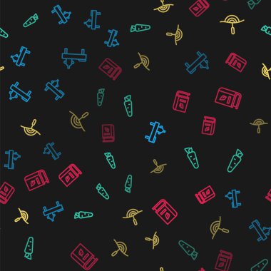 Yağ, havuç, akupunktur terapisi ve kusursuz desenli tıp kitabıyla masaj masası kurun. Vektör