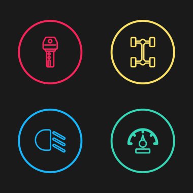 Hat yüksek kirişi, hız göstergesi, Chassis arabası ve uzaktan kumandalı araba anahtarını ayarla. Vektör