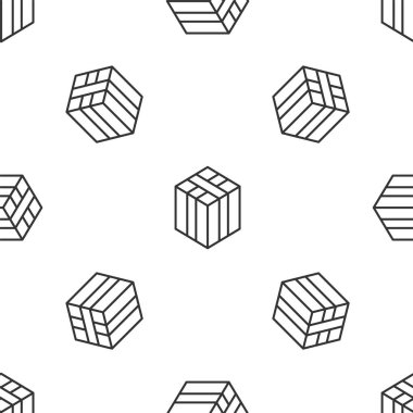 Saman ikonunun gri çizgisi Bale beyaz arka planda izole edilmiş pürüzsüz desen. Vektör.