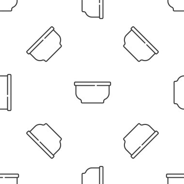 Gri çizgi bovling ikonu beyaz arka planda kusursuz desen izole etti. Vektör.