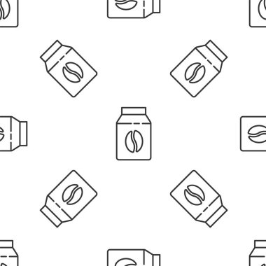 Kahve çekirdeğinin gri çizgisi simgesi beyaz arka planda izole edilmiş. Vektör.