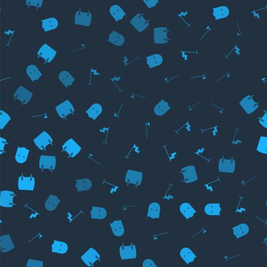 Cellat maskesi, ortaçağ bayrağı, halberd ve vücut zırhını kusursuz desenlere ayarlayın. Vektör.