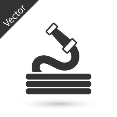 Gri Bahçe hortum ikonu beyaz arka planda izole edildi. Sprey tabanca ikonu. Su ekipmanları. Vektör