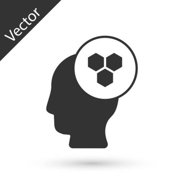 Gri Arıcı simgesi beyaz arkaplanda izole edildi. Özel koruyucu üniforma. Vektör