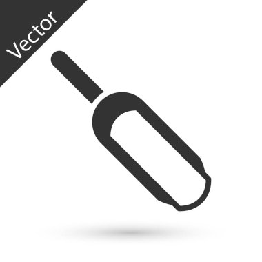 Gri kepçe un simgesi beyaz arkaplanda izole edildi. Vektör