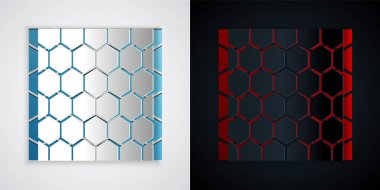 Kağıt kesiği bal peteği simgesi gri ve siyah arkaplanda izole edilmiş. Bal hücrelerinin sembolü. Tatlı doğal yemek. Kağıt sanatı tarzı. Vektör