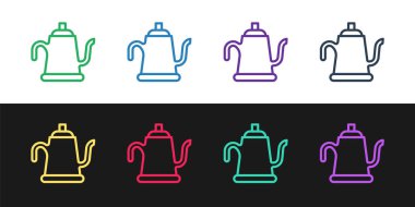 Satır Sulama simgesi siyah beyaz arkaplanda izole edildi. Sulama sembolü. Vektör