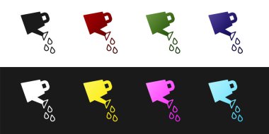 Sulama kutusu simgesini siyah ve beyaz arkaplanda izole et. Sulama sembolü. Vektör