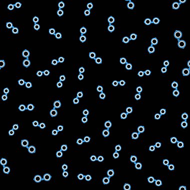 Çizgi Gözlüğü simgesi siyah arkaplanda izole edilmiş kusursuz desen. Gözlük çerçevesi sembolü. Vektör