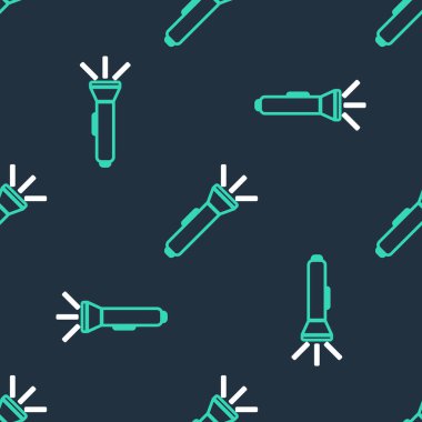 El feneri simgesi siyah arkaplanda izole edilmiş. Vektör