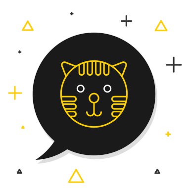 Kaplan burcu işareti simgesi beyaz arkaplanda izole edildi. Astrolojik yıldız falı koleksiyonu. Renkli taslak konsepti. Vektör