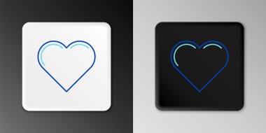 Line Heart simgesi gri arkaplanda izole edildi. Romantik sembol, bağlanma, tutku ve düğün. Sevgililer Günü sembolü. Renkli taslak konsepti. Vektör