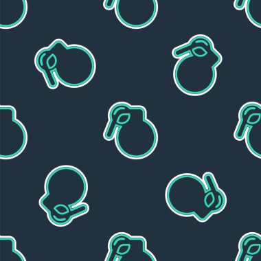 Çizgi El bombası ikonu siyah arkaplanda kusursuz desen izole etti. Bomba patlaması. Vektör