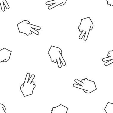 Gri çizgi beyzbol eldiveni ikonu beyaz arka planda izole edilmiş kusursuz desen. Vektör