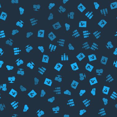 Bulut e- posta sunucusunu, Bilinmeyen belge, Sıralama yıldızı ve FTP işlemini kusursuz desen üzerinde başarılı olarak ayarla. Vektör.