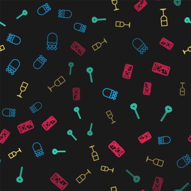 Titreşim ve okları kalple, lolipopla, şarap kadehiyle ve seyyar olanla aynı hizaya getirin. Vektör.